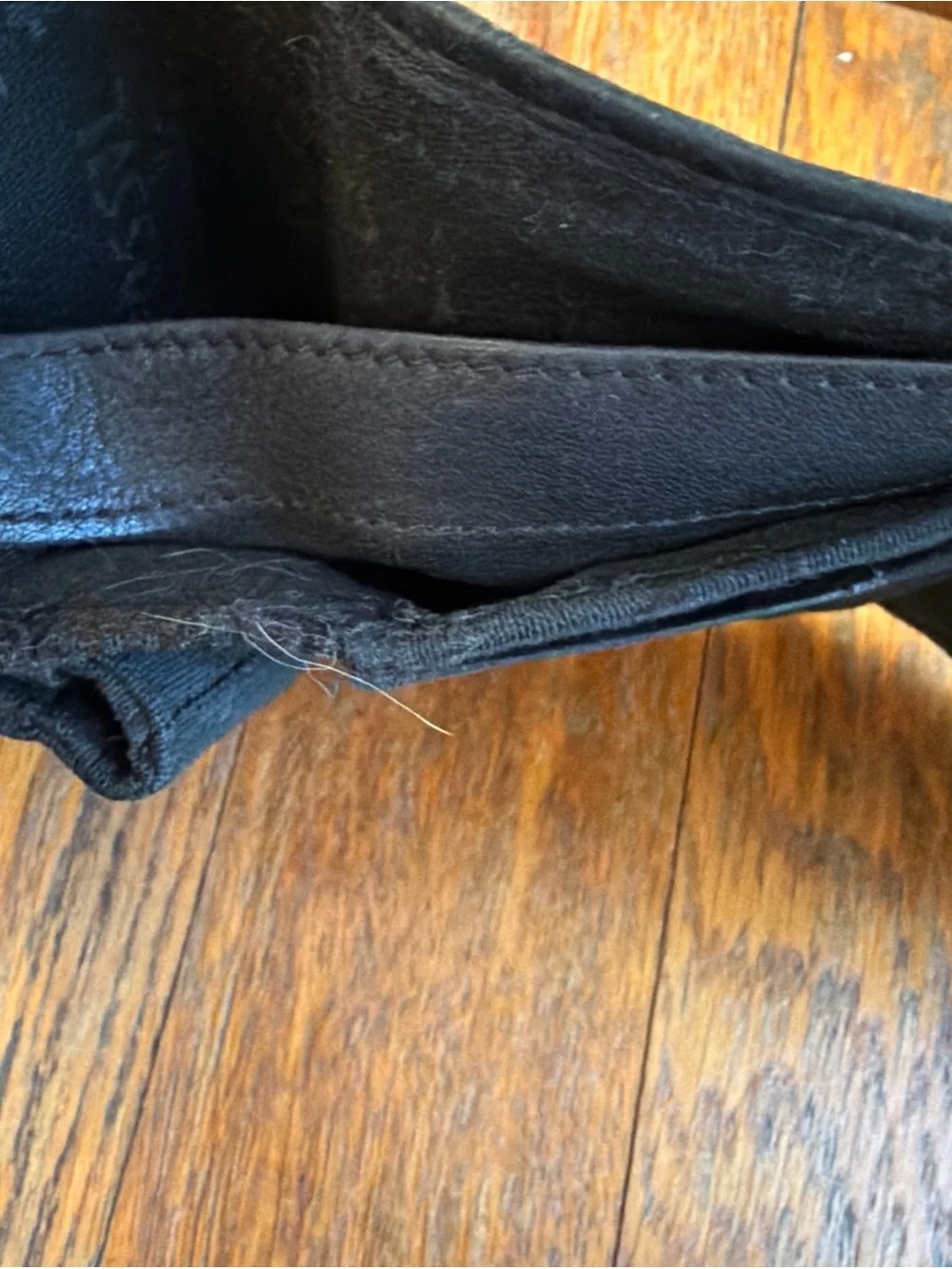 FOSSIL Long Live Vintage 1954 Trifold Wallet Women’s Black Leather 5.5'x4